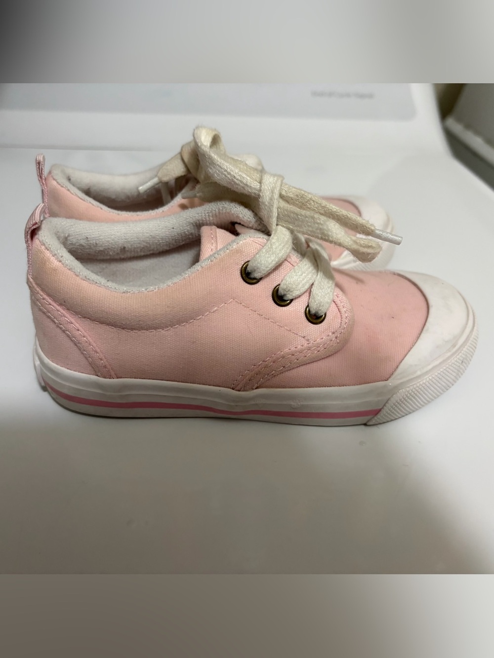 The Beaufort Bonnet Company Pink Canvas Kids Sneakers with White Laces